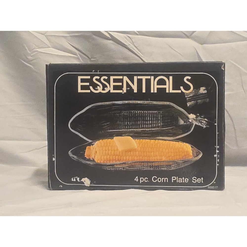 vintage Essentials 4-piece corn‎ plate set New In Box